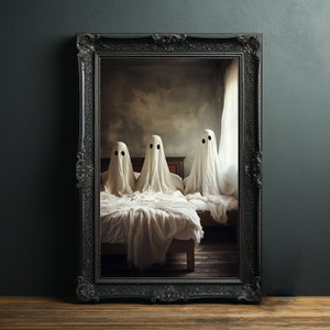 Cozy and Cute Bedroom Decor: Halloween Ghosts for a Boo-tiful Bedroom! Halloween Digital Art, Ghost Digital Art,Halloween Home Decor