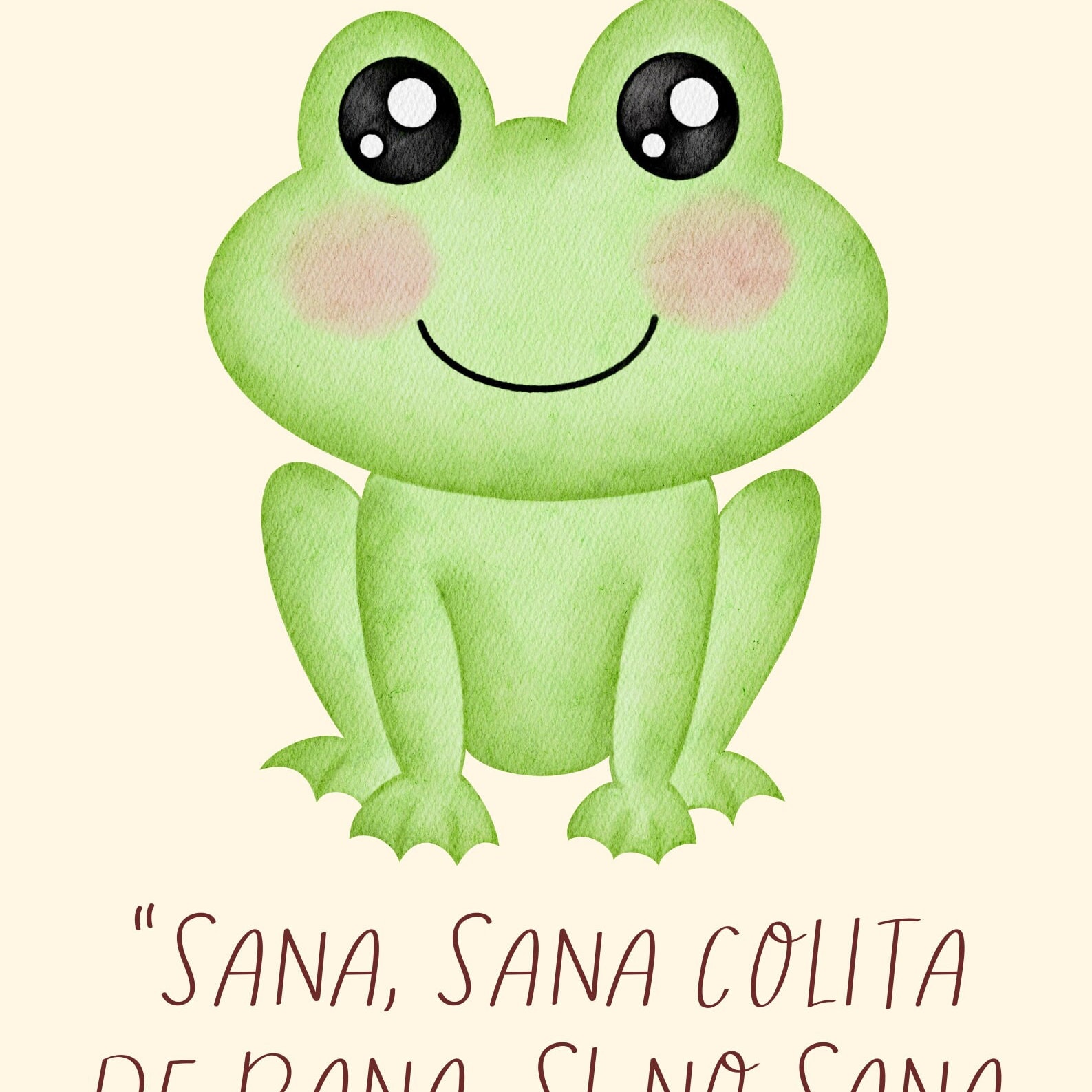 Sana Sana Colita De Rana Printable Wall Art, Hispanic Mom Sayings, Downloadable Art, Black and