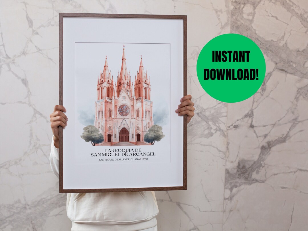 Poster Carte Ville San Miguel De Allende, Mexique, Affiche Voyage Guanajuato, Personnalisable