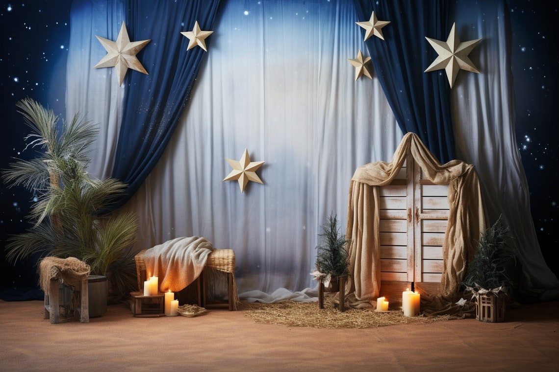 20 Digital Nativity Inspired Backdrops for Photography & Events