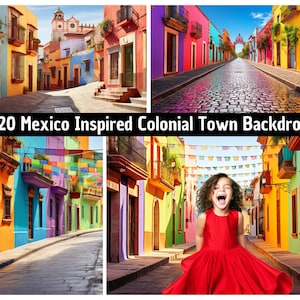 20 fondos digitales inspirados en la época colonial mexicana para fotografía y eventos, fondos para fiestas, inspiración para viajes, invitaciones, fotos de estudio