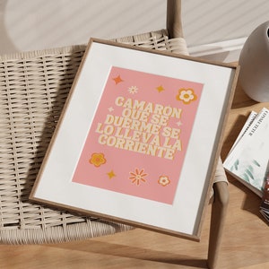 Camaron Que Se Duerme Wall Art, Hispanic Mom Sayings, Downloadable Art, Colorful, Office Decor, Poster Art, Digital Art, Latin Art