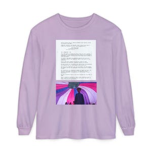 I Saw the TV Glow Purple Tee - Owen Opening Scene and Script Long Sleeved Unisex Tee