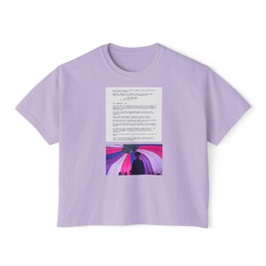 I Saw the TV Glow Purple Tee - Owen Opening Scene and Script Short Sleeved Boxy Tee