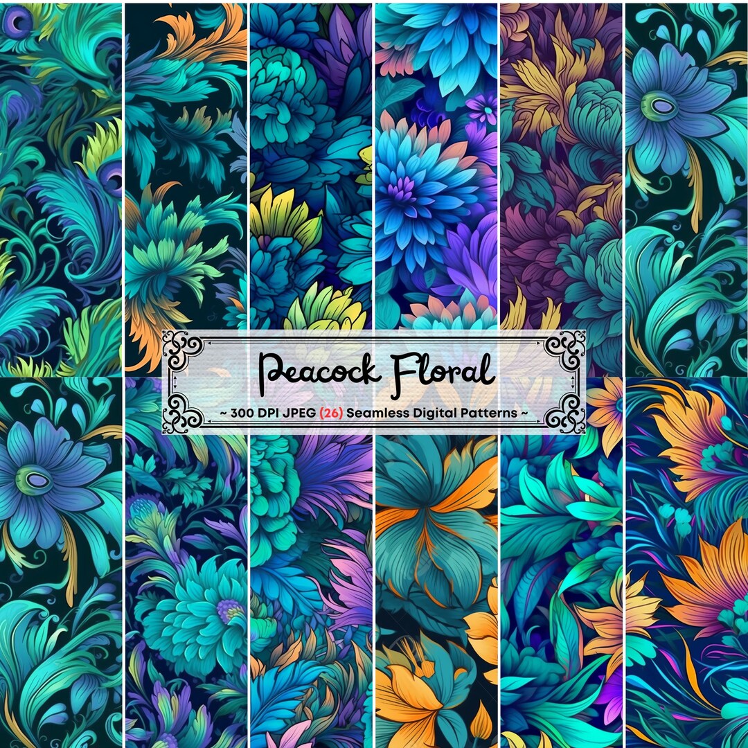 Flowers Digital Paper, Flowers Seamless Pattern, Floral Prints, Flowers ...