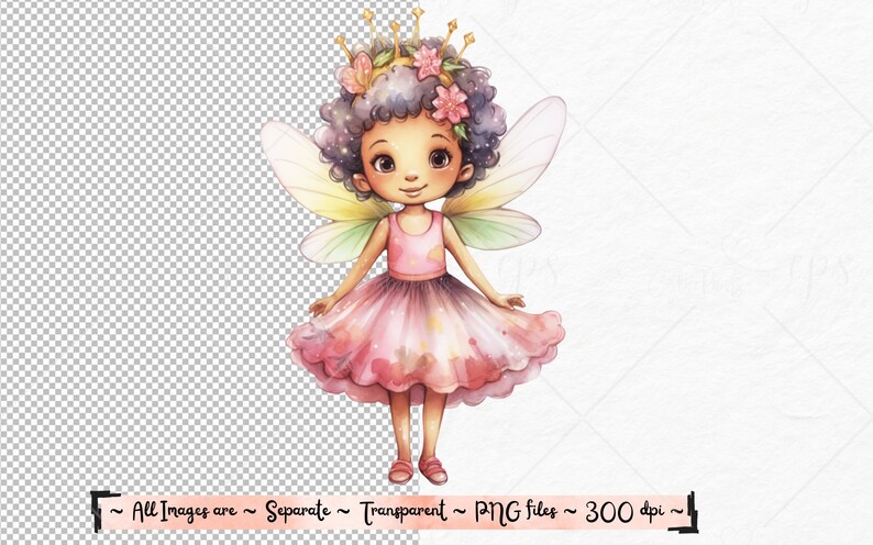 Watercolor Fairies Clipart Fairy Clipart Watercolor Fairies - Etsy