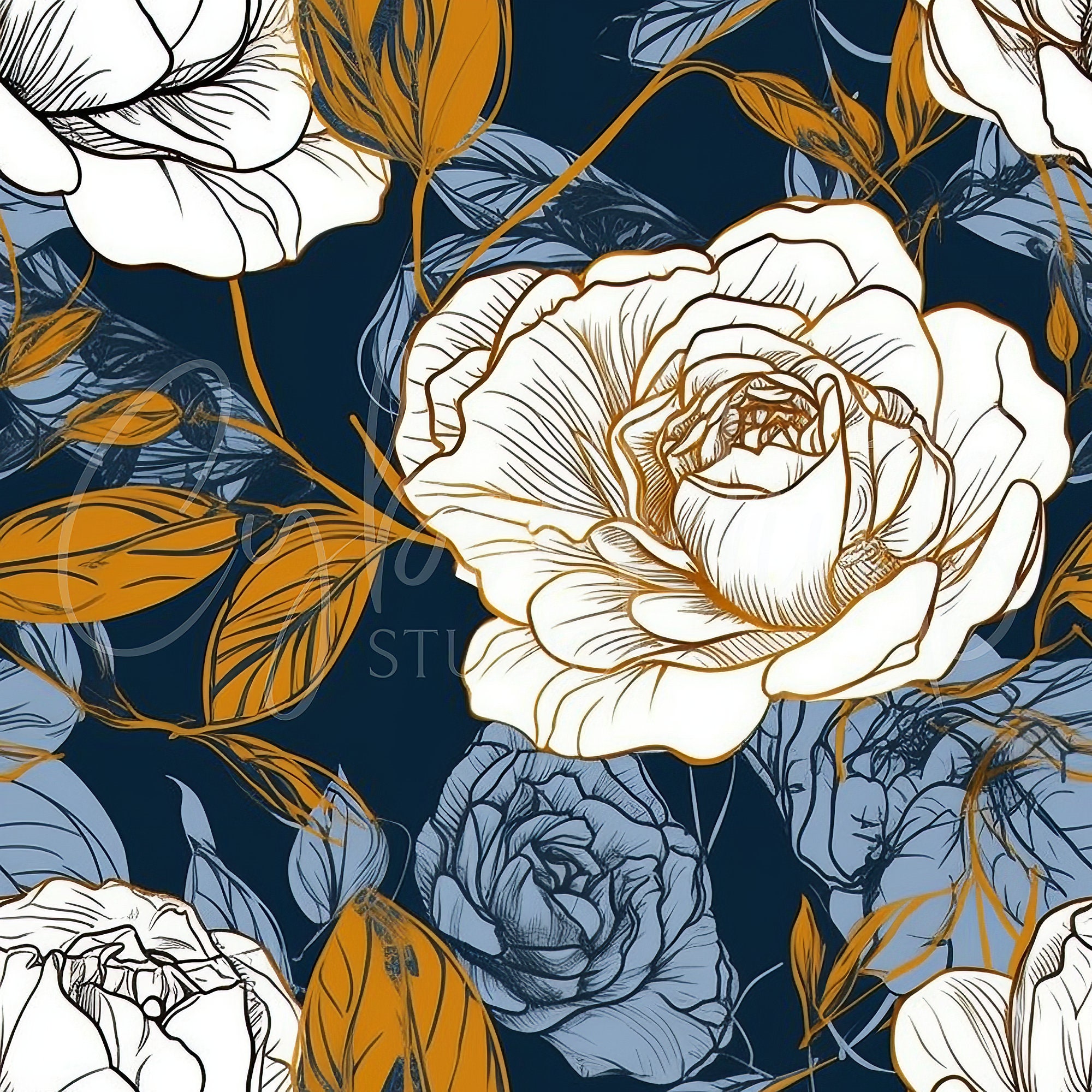 Roses Digital Paper, Flowers Seamless Pattern, Floral Prints, Flowers ...