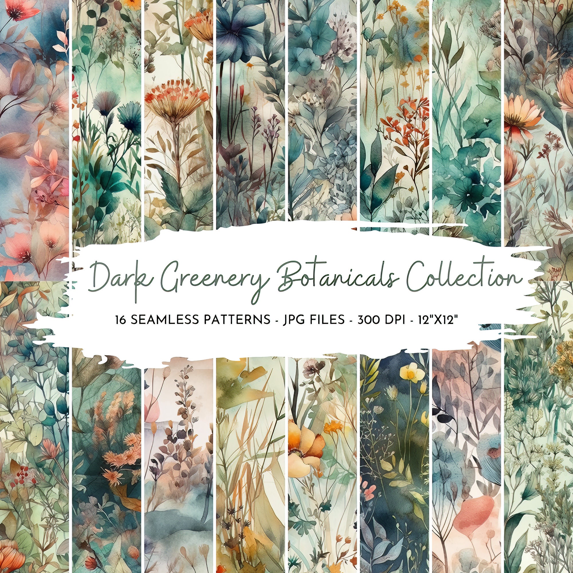 Flowers Digital Paper, Flowers Seamless Pattern, Floral Prints, Flowers ...