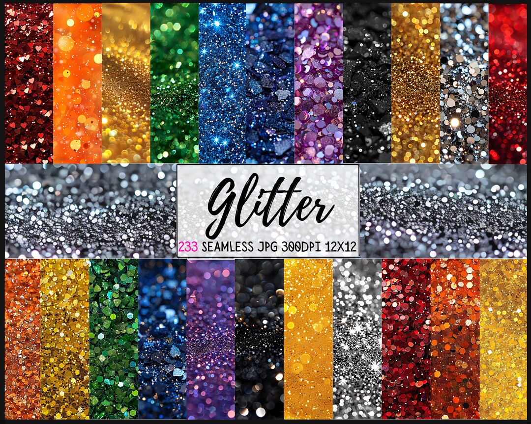 Glitter Digital Paper | Ombre Digital Glitter | Rainbow Glitter ...