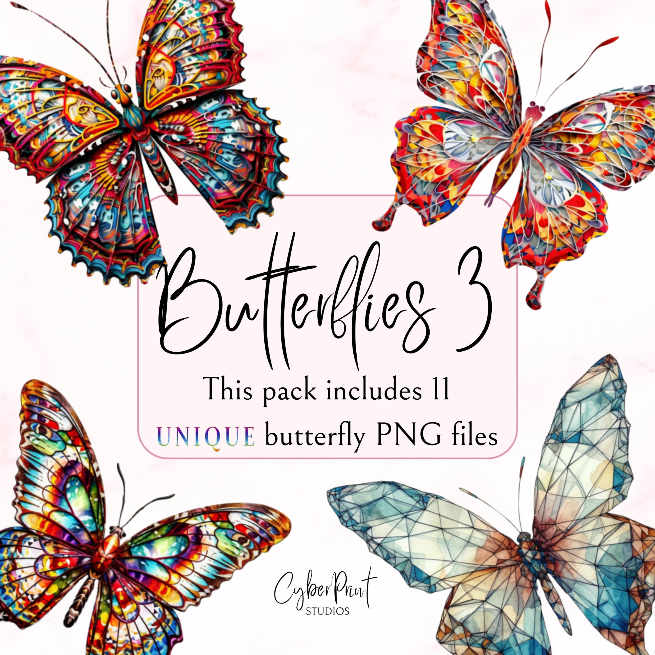 Butterfly Collection Clipart Butterfly Png Clipart Collection Geometric ...