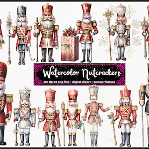 Nutcracker Clipart antique Christmas winter holiday clip art in PNG format instant download for commercial use