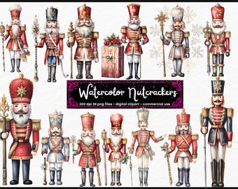 Cascanueces Clipart antiguo Navidad invierno vacaciones clip art en formato PNG descarga instantánea para uso comercial