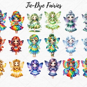 Tie-dye Watercolor Fairies Clipart Fairy Clipart Watercolor Fairies PNG ...