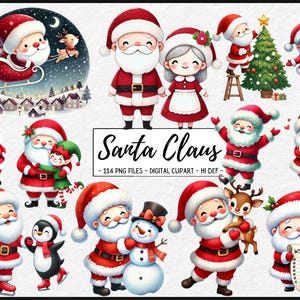 clipart de papai noel, png de natal, arte digital de papai noel, ilustração fofa de papai noel, clipart de feriado, clipart festivo, arte de feriado de inverno