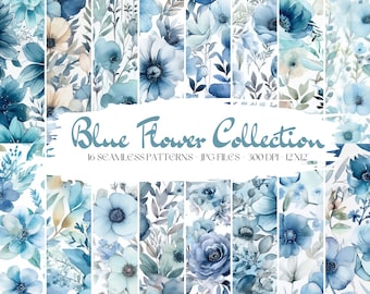 Blumen digitales Papier, Blumen nahtlose Muster, Blumendrucke, Blumen Hintergrund, Frühling digitales Papier, Blumen digitales Papier, Scrapbook