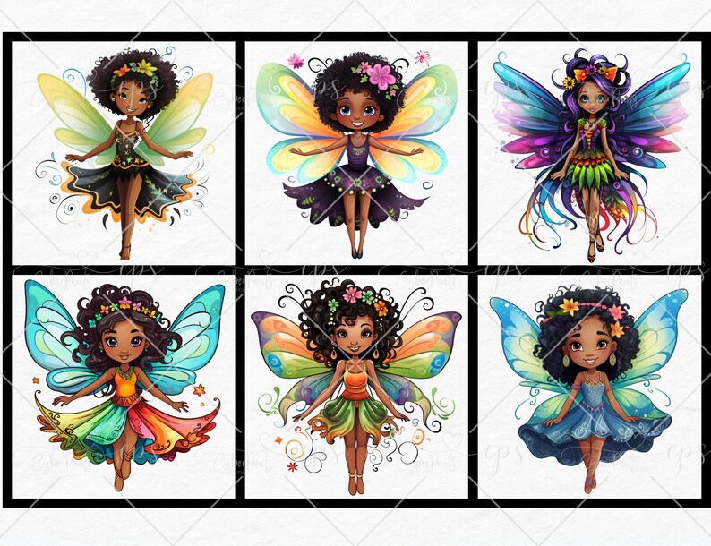Fairies Clipart Fairy Clipart PNG Bundle on Transparent Background ...