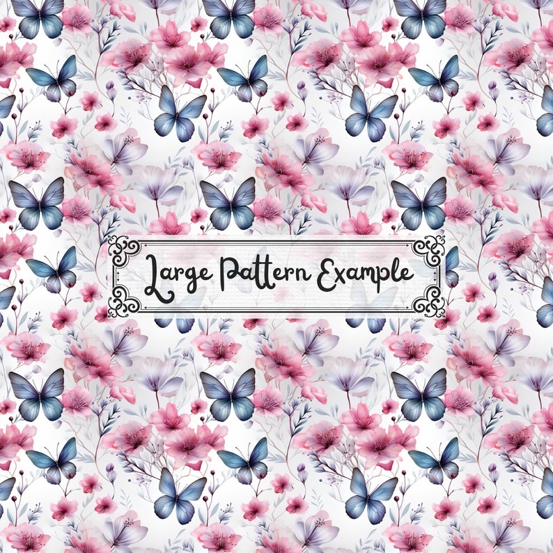 Seamless Watercolor Butterflies Digital Paper, Butterfly Blooms ...