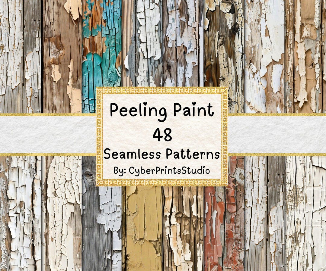 Peeling Paint Texture Background Bundle, Rustic Distressed Wood Surface ...
