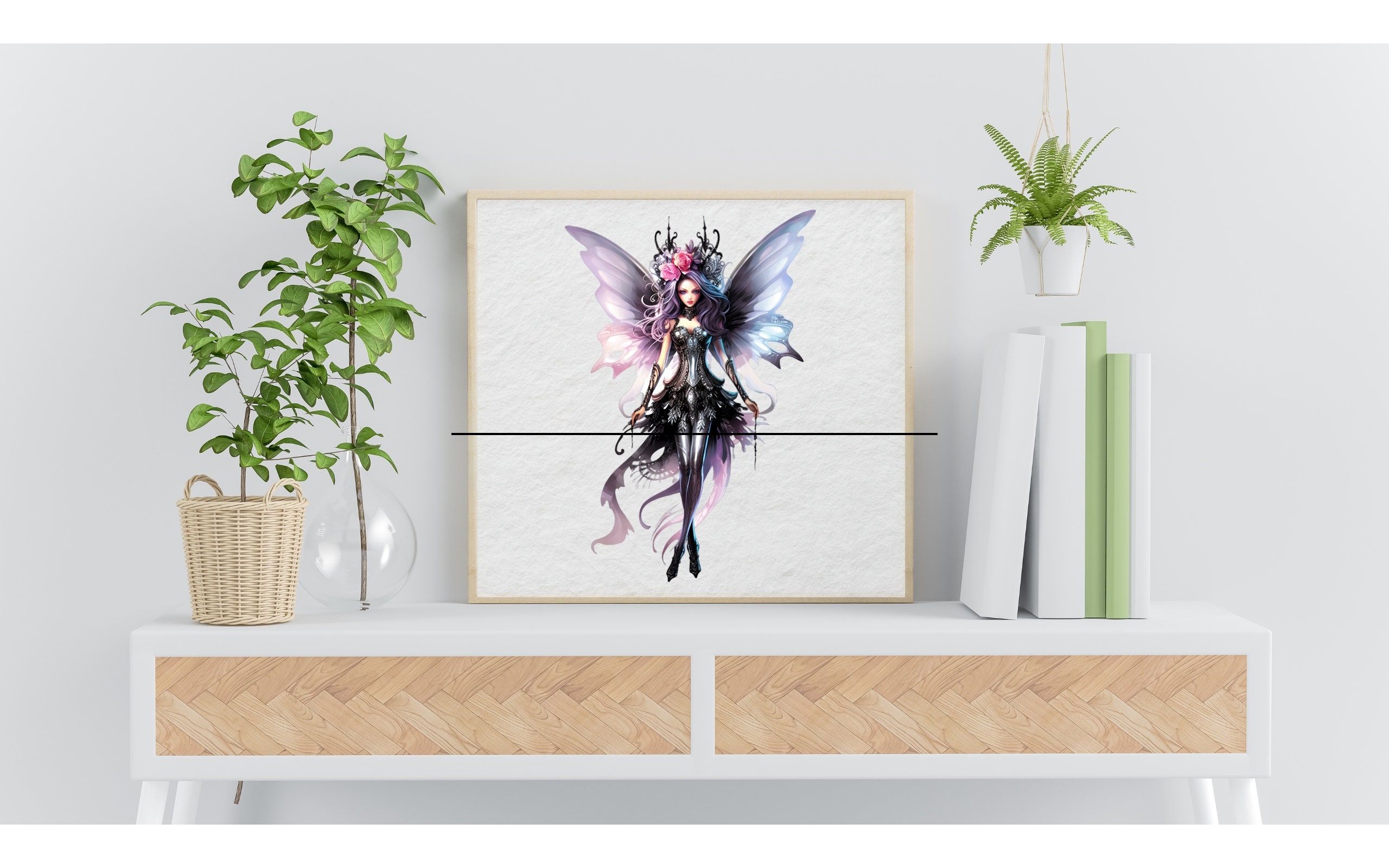 Gothic Fairy Clipart Halloween Fantasy PNG Digital Image Downloads for ...