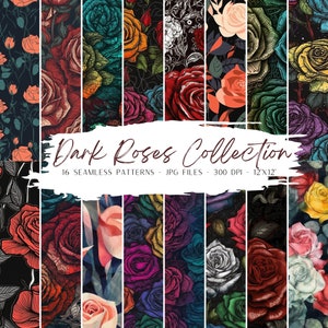 Rose Digital Paper, Flowers Seamless Pattern, Floral Prints, Flowers Background, Summer Digital Paper, Floral Digital Paper, Scrapbook