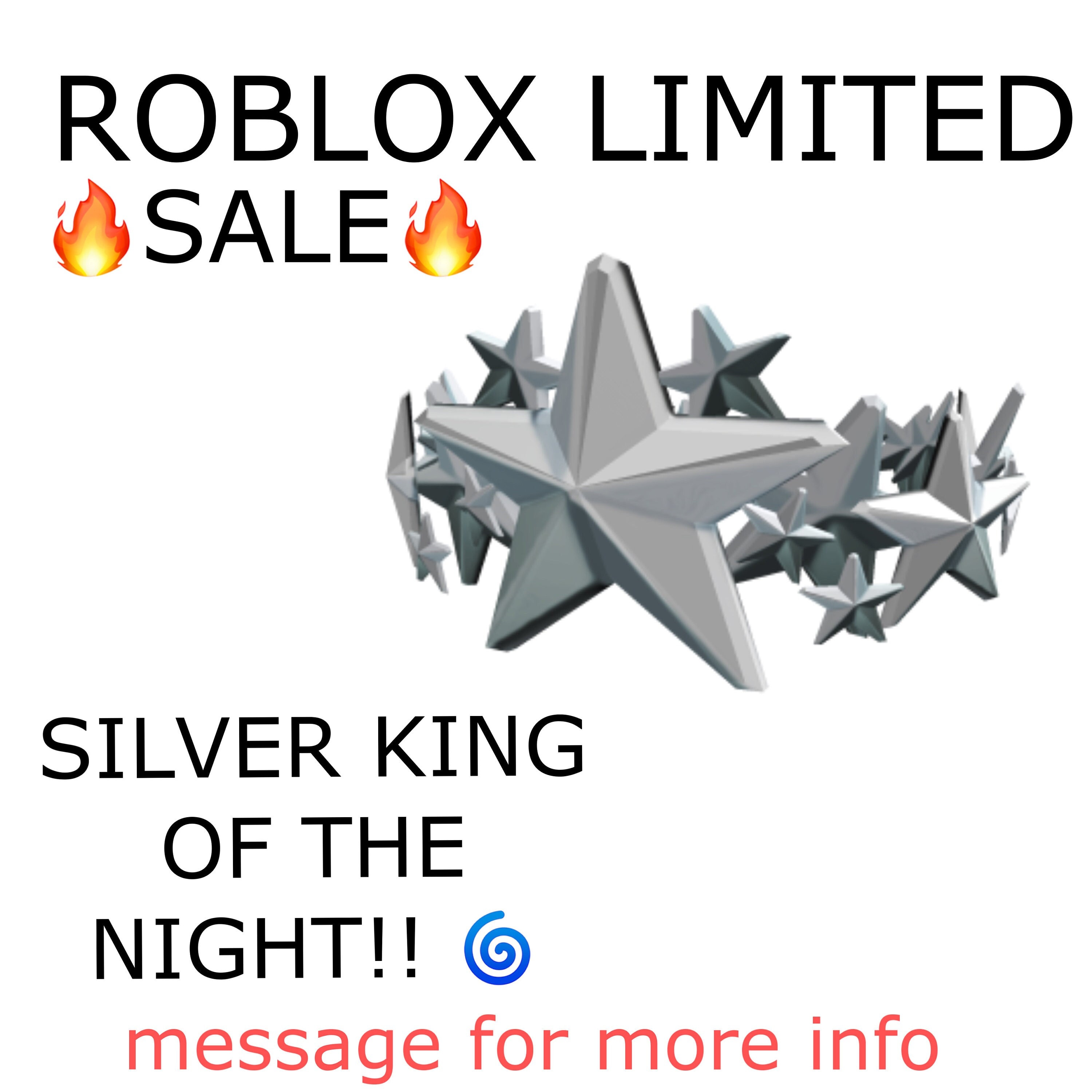Silver King Of The Night Roblox Id Roblox Silver King of the Night Limited - Etsy
