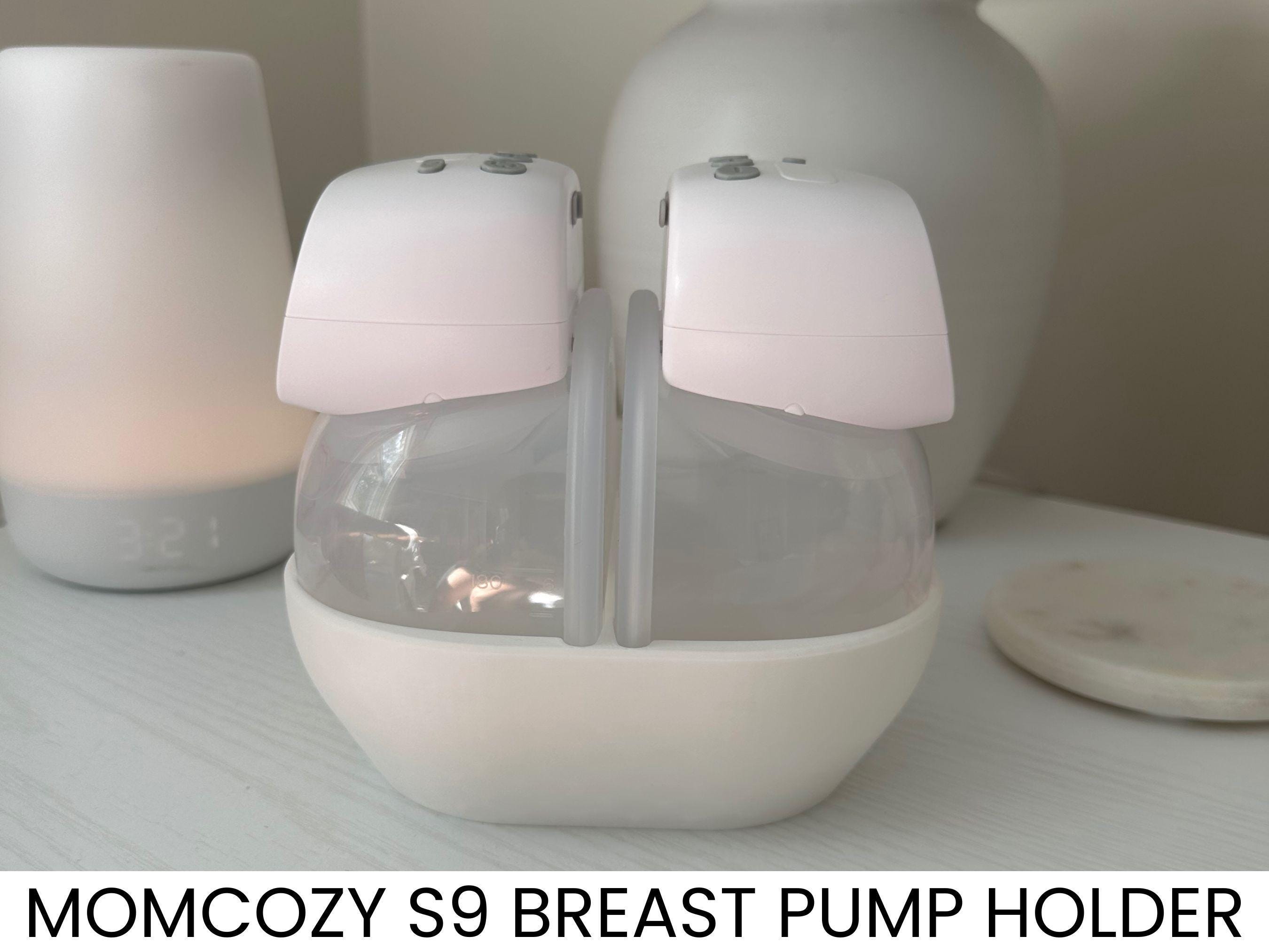 3D Printed Momcozy S9 Breast Pump Holder: Nightstand & Fridge