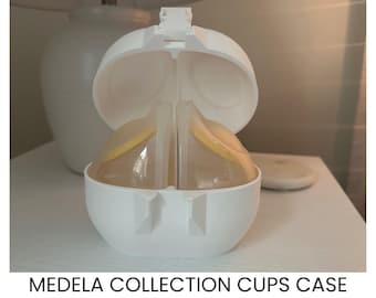 Breast Pump Case: MEDELA COLLECTION CUPS - 3D Printed Hands Free Pump Carrying Case