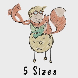 Stickerei Designs, kleine Prinz Designs, zum sofortigen Download verfügbar, Kleiner Prinz Desing, Digital, Maschinenstickerei