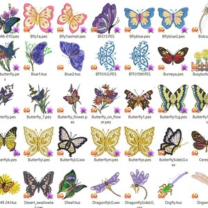 350 Butterflies Embroidery Designs Huge Butterfly Pattern Package ...