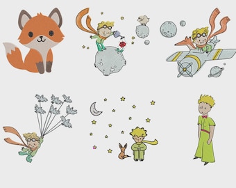 Little Prince Embroidery Designs, Machine Embroidery File (Instant Download)