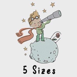 Stickerei Designs, kleine Prinz Designs, zum sofortigen Download verfügbar, Kleiner Prinz Desing, Digital, Maschinenstickerei