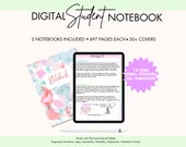 Digital Student Notebook GoodNotes Notability Notebook with 12 Tab Digital Notebook for Goodnotes Note taking app Digital Notes Template
