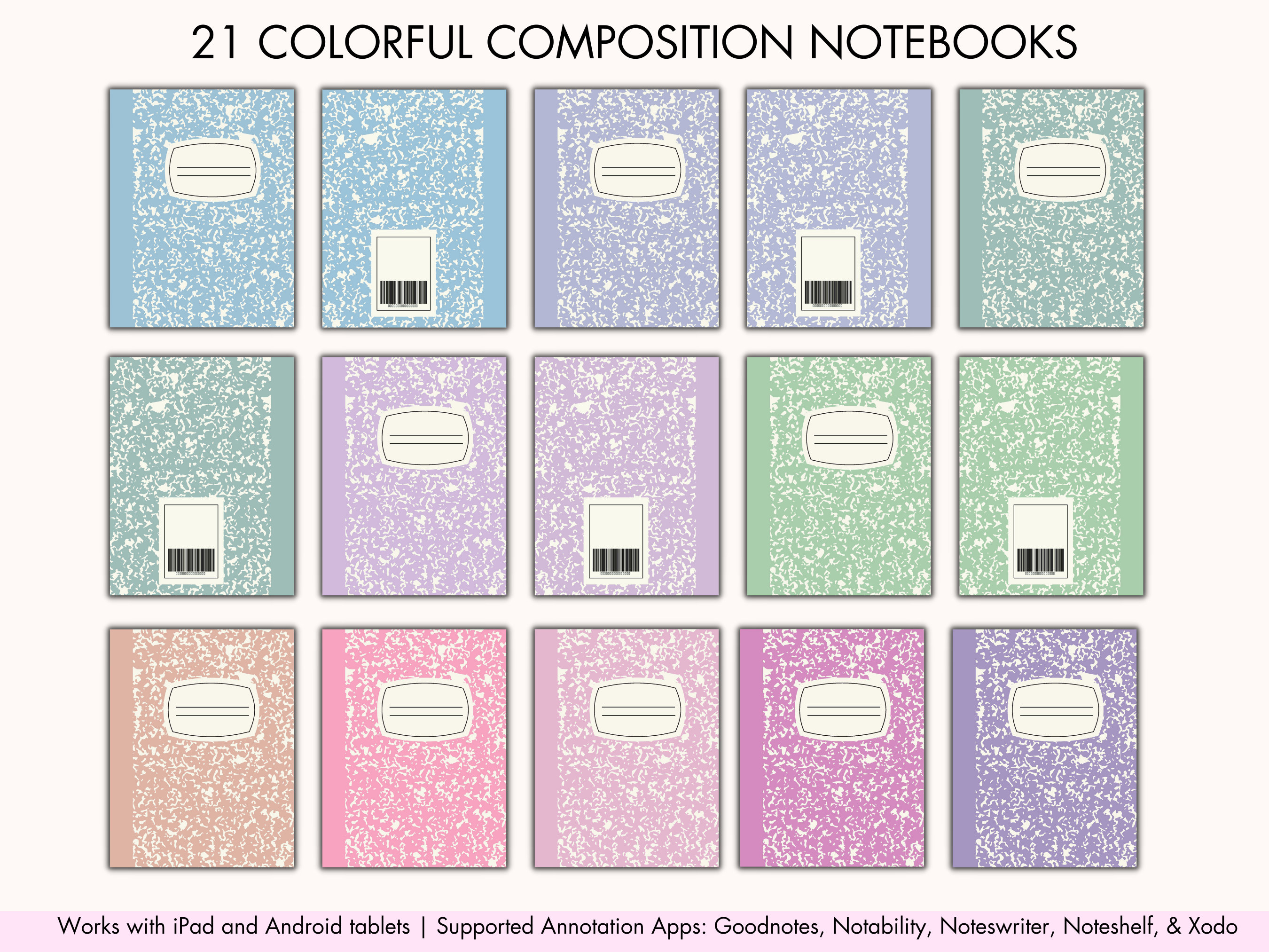 450 Goodnotes Notebook Cover Digital Cover Digital Planner Cover ...