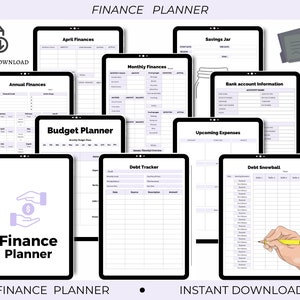 Druckbarer Finanzplaner, Sofortiger Download, PDF, Finanzplaner, Finanzplaner, Druckbarer Sparplaner, Monatlicher Debt tracker