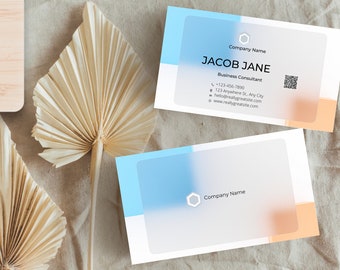Printable Business Card Template, Business Card Template , Instant Download, DIY Calling Card, Editable Card, Canva Template