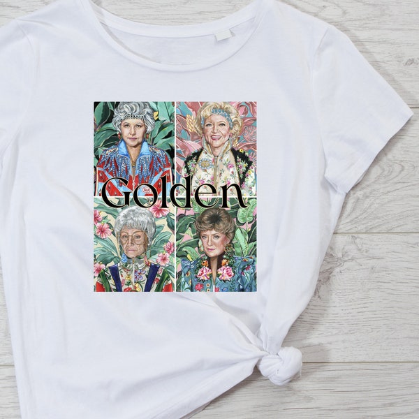 Glamorous Golden Girls Theme Women's T Shirt - Floral T Shirt - Gucci Inspired T-shirt - Golden Girls Shirt -