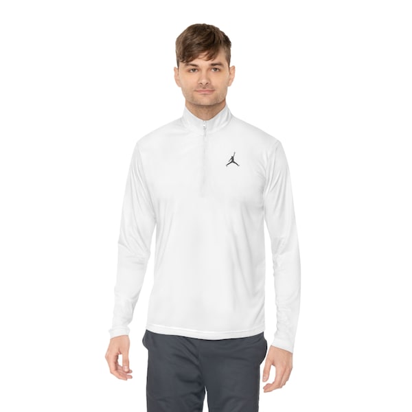 Sports Tek-Zip Pullover- Sportswear - Men's Sport Pullover Shirt - Jordan Sign and Golf Ball Motif - Jordan Inspired Golf Apparel