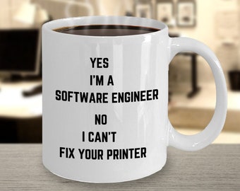 Software Engineer, Software Engineer Gift, Engineer Gifts for Men, Computer Nerd Coffee Mug, Snarky Engineer Gift, Computer Programmer