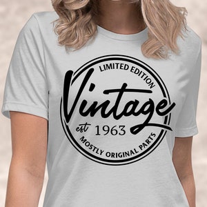 62nd Birthday Gift, 62nd Birthday Shirt, 1963 Tee, Vintage 1963 Shirt, Born in 1963, 1963 Birthday, 1963, 62nd Birthday Woman, 62 Birthday