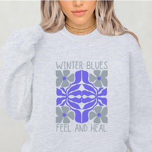 SAD Sweatshirt, SAD Shirt, Seasonal Affective, Depression Shirt, Seasonal Depression, Flower Shirt, Retro Floral Shirt, Boho Floral Shirt