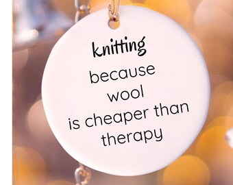 Gifts For Knitters, Knitting Gifts Ideas, Knitting Ornament, Knitting Gift, Knitting Gifts, Funny Knitting Quote, Knitting Gifts For Women
