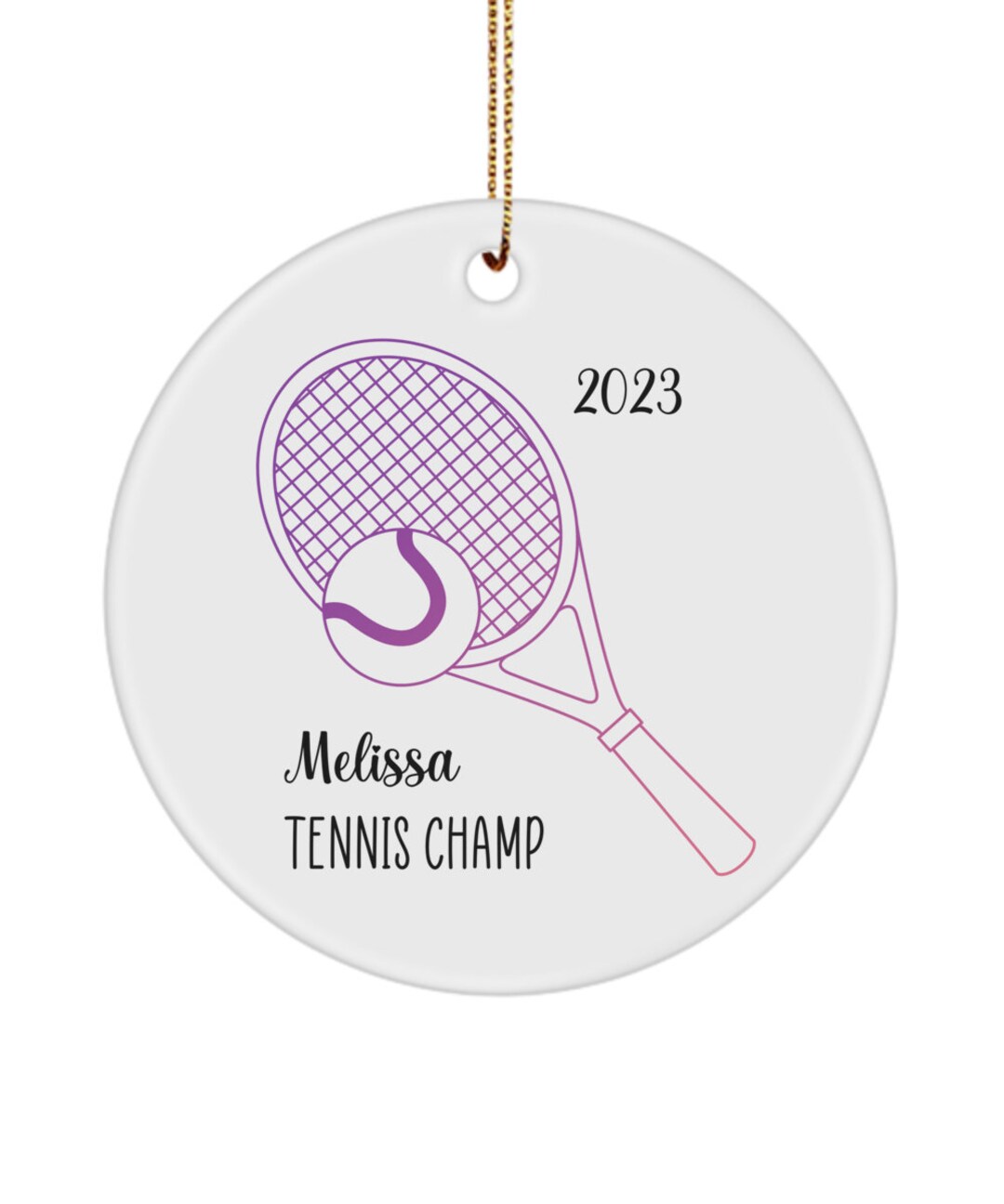 Tennis Ornament Personalised Tennis Tennis Gifts Women Etsy