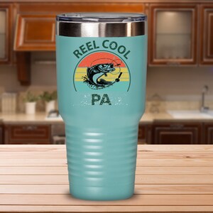 Reel Cool Pa Tumbler, Grandpa Tumbler, Gift From Grandkids, Gifts For Grandpa From Grandkids, Fly Fishing Gifts, Fly Fishing, Bass Fishing