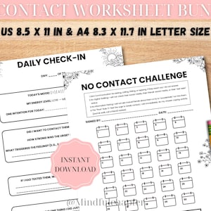 Breakup Healing Journal, No Contact Challenge, Ex Detox (PDF Download)