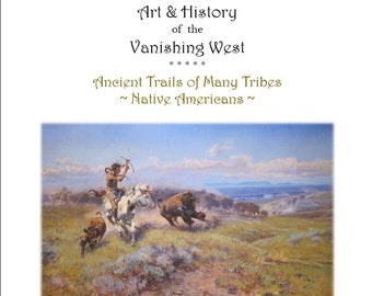 Native Americans - Ancient Trails of Many Tribes - Interactive Educational Printable  - Art & History of the Vanishing West - Color - Sketch