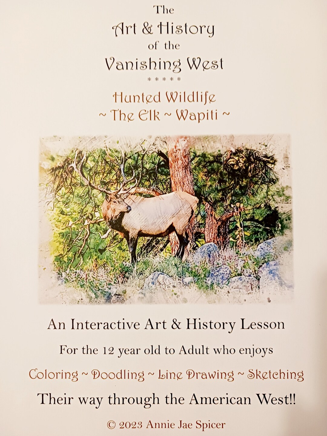 Interactive Educational Printable Wildlife Hunted the Elk Etsy