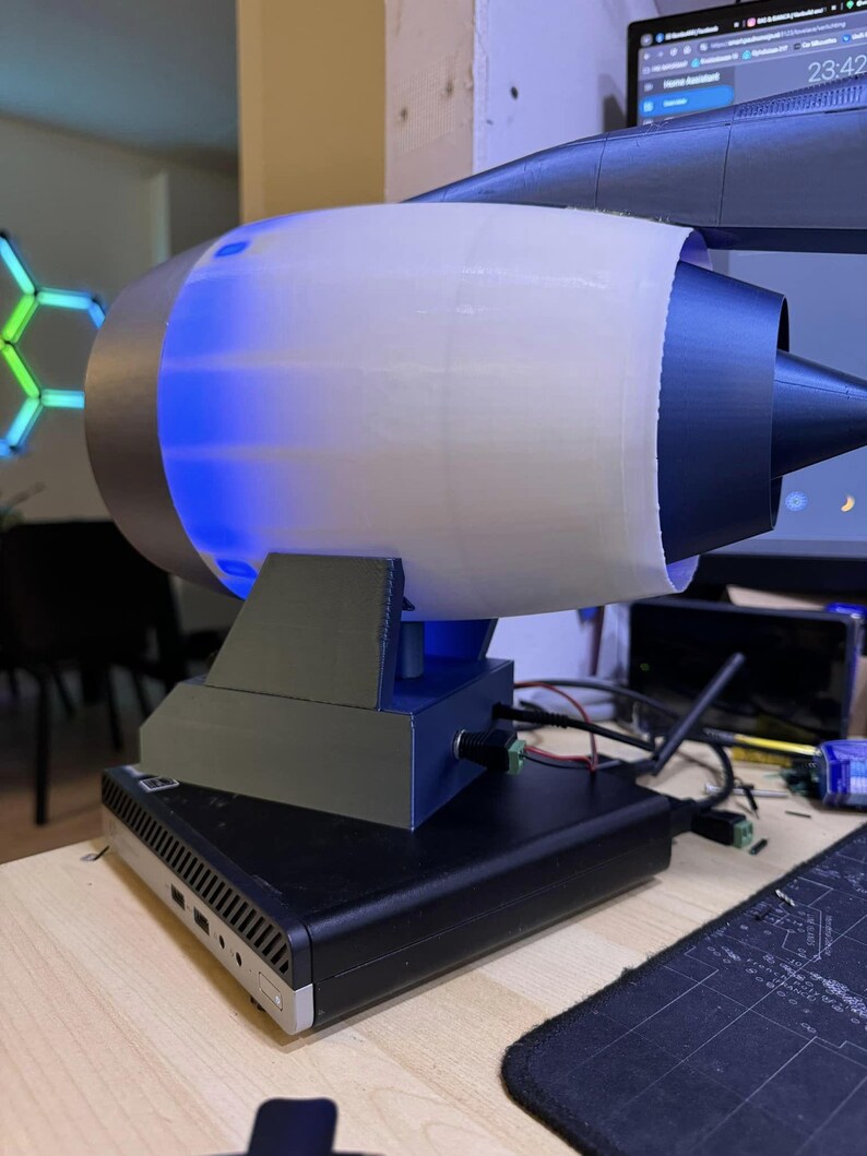 X3D Airplane Turbofan Desktopfan Etsy UK