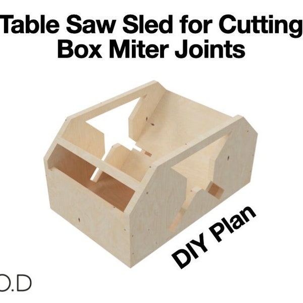 Traîneau de scie à table pour la coupe des joints à onglet de la boîte - Plan de conception