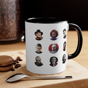 Halloween Horror Characters Coffee Mug - Horror Movie Characters Villain Coffee Mugs - Halloween Scary Movie - September October Coffee Mugs