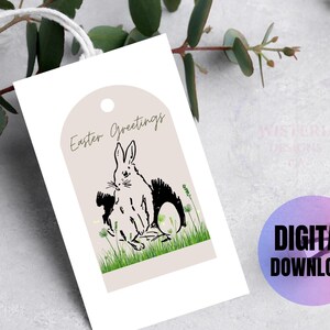 Vintage Gift Tags, Easter Gift Labels, Printable Gift Tags, Easter Cookie Labels, Birthday Gift Tags, Easter Printable, Easter Bunny Labels